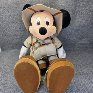 Safari Mickey Mouse Disney Animal Kingdom Plush Parks World 24 inches EUC